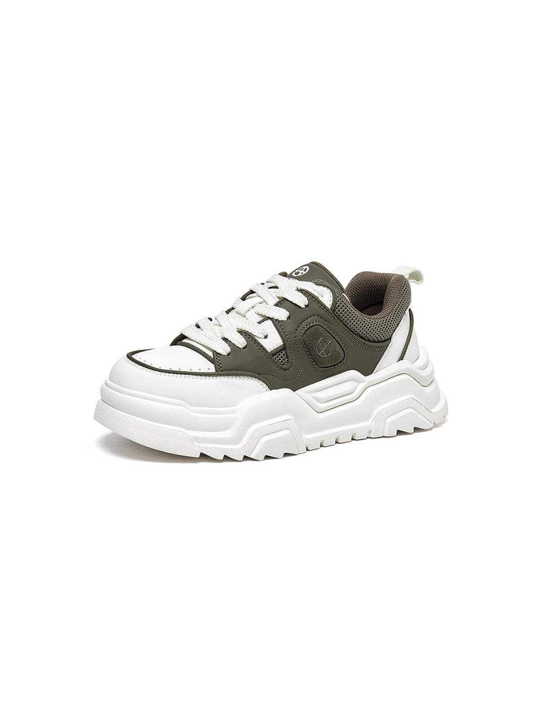 Black White Cutout Platform Sneakers - Skipkicks