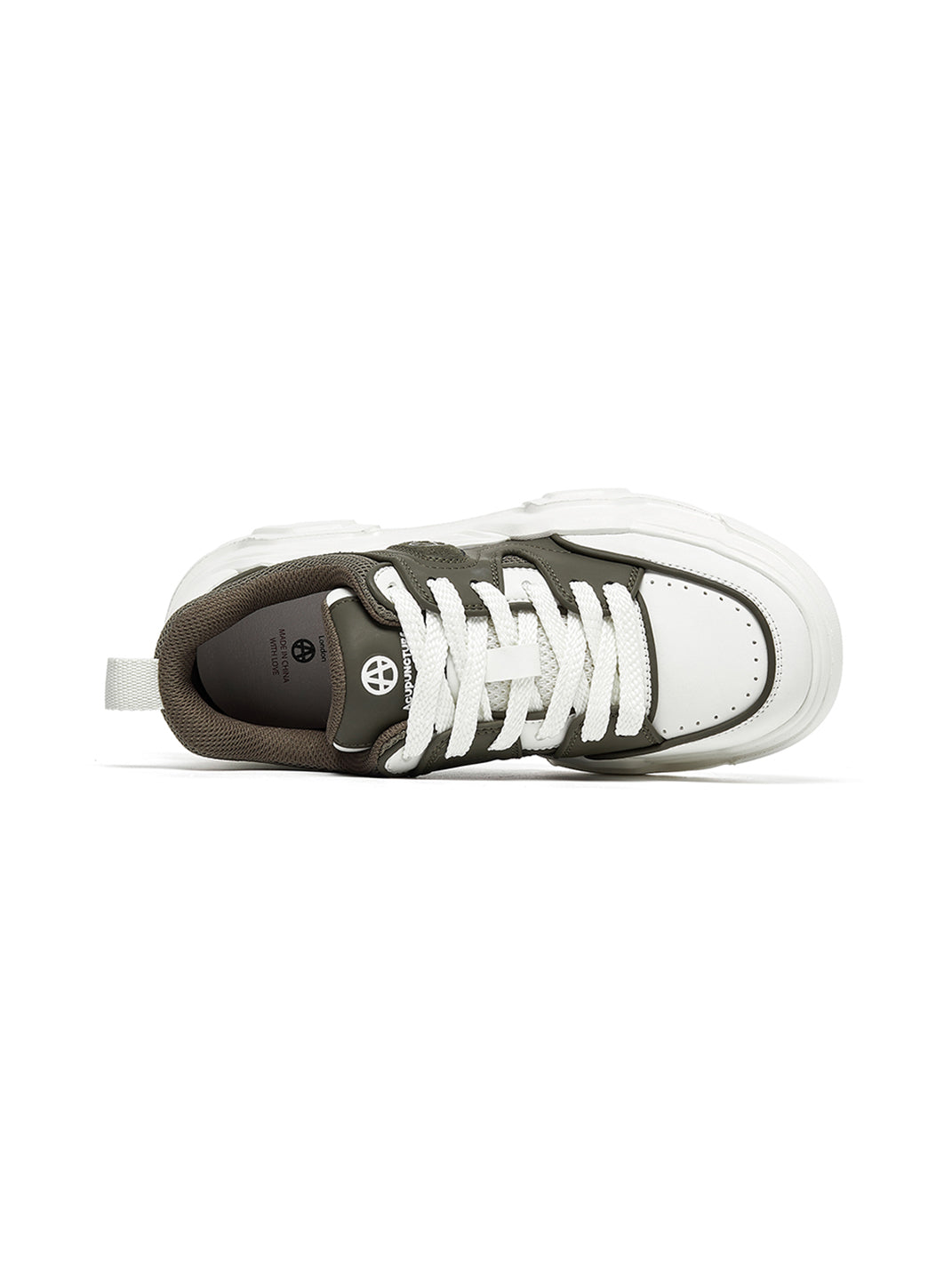 Black White Cutout Platform Sneakers - Skipkicks