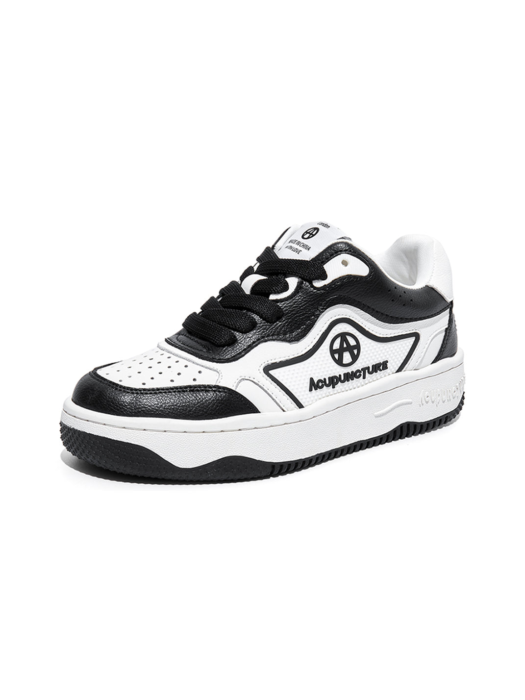 Black White Logo Skate Sneakers - Skipkicks