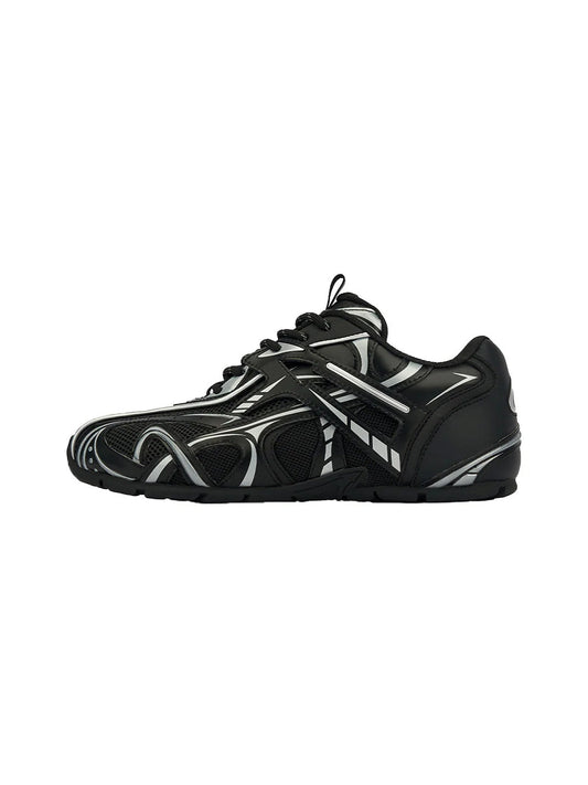 Black Yin-Yang Tech Runner Sneakers