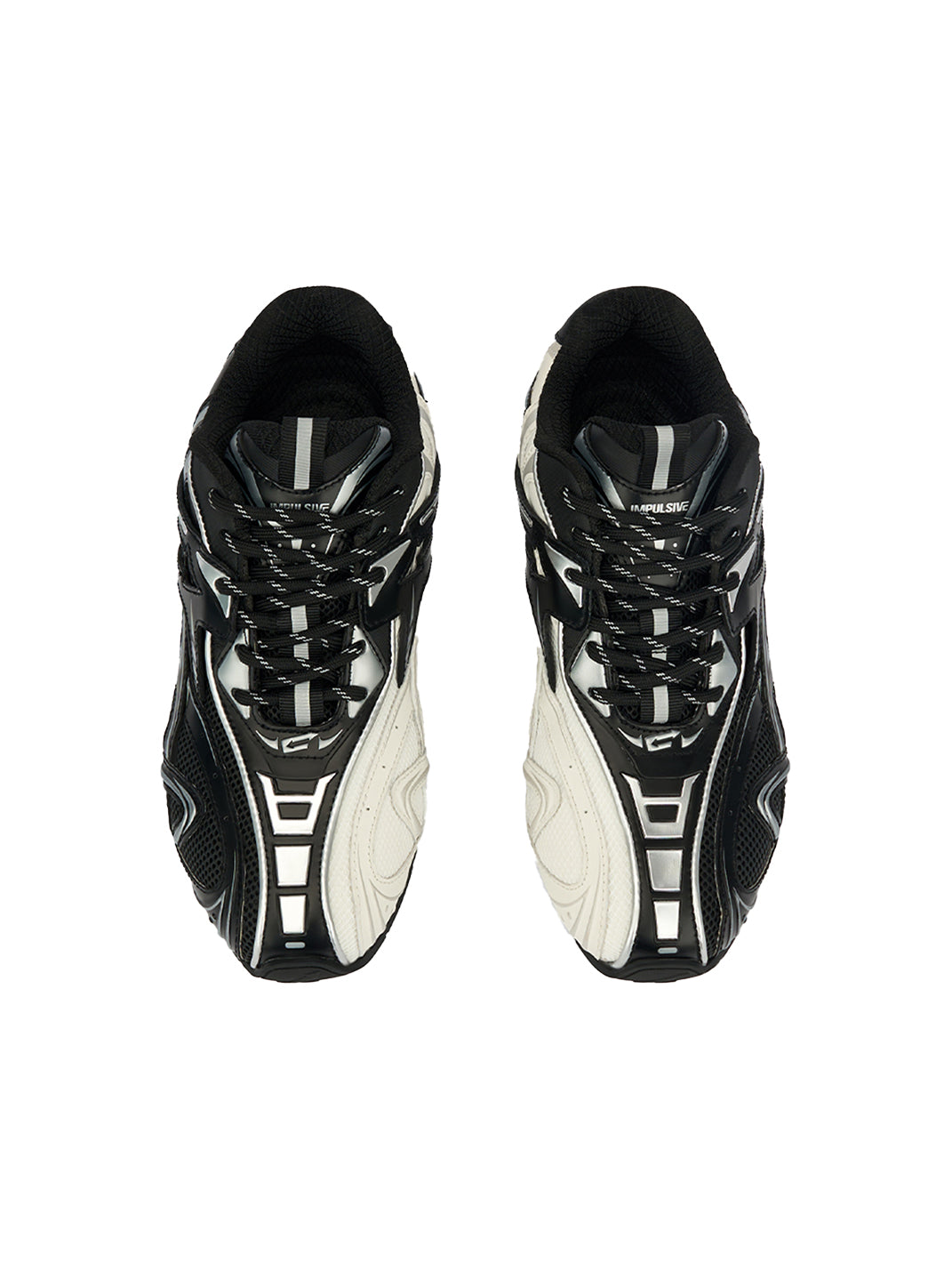 Black Yin-Yang Tech Runner Sneakers