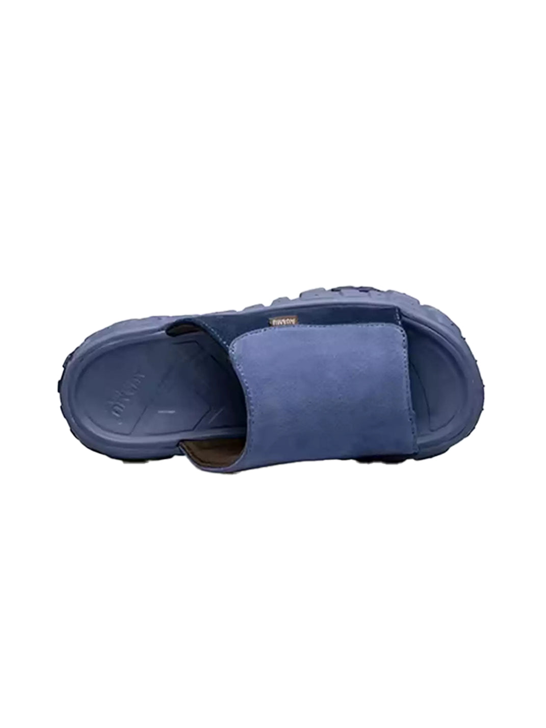 Blue Suede Tire-Sole Platform Mule Slides - Skipkicks