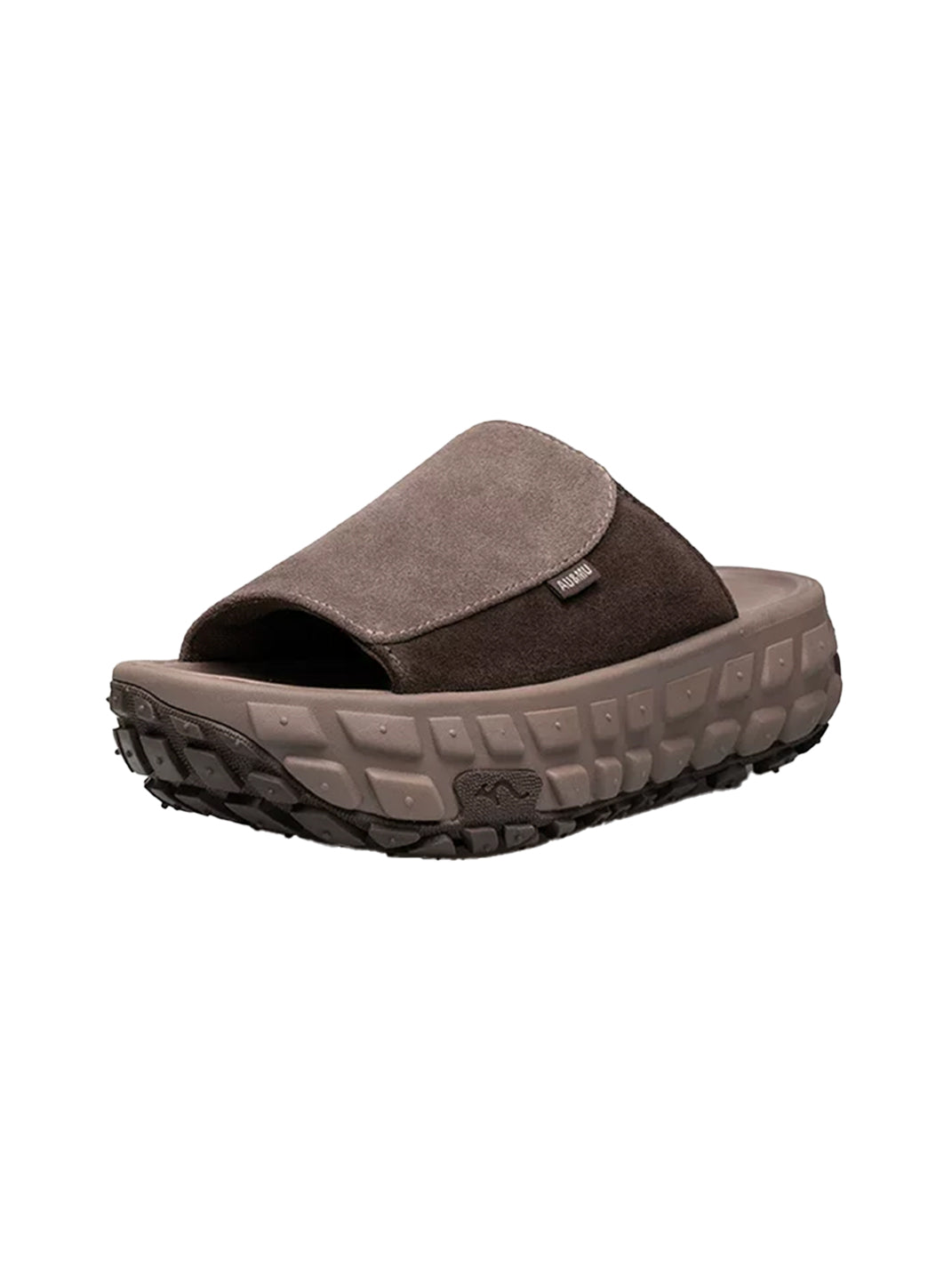 Blue Suede Tire-Sole Platform Mule Slides - Skipkicks