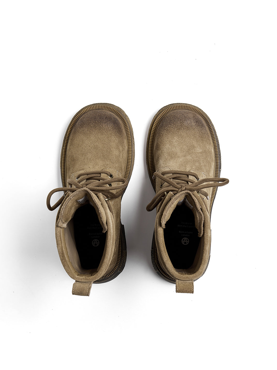 Brown Distressed Platform Combat Boots - Skipkicks