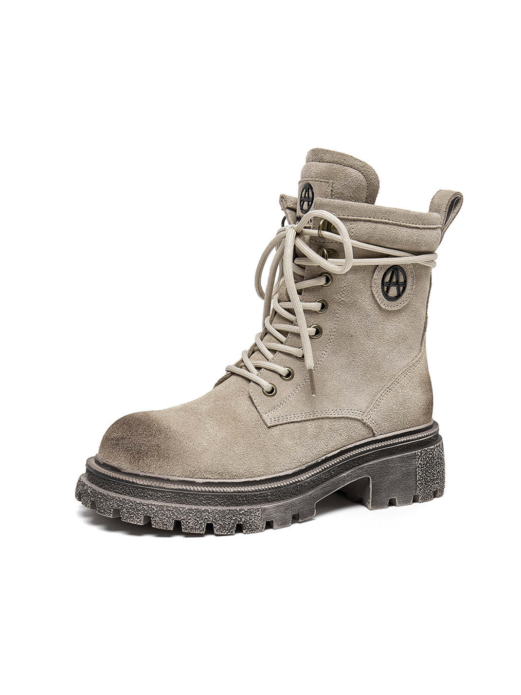 Brown Distressed Platform Combat Boots - Skipkicks