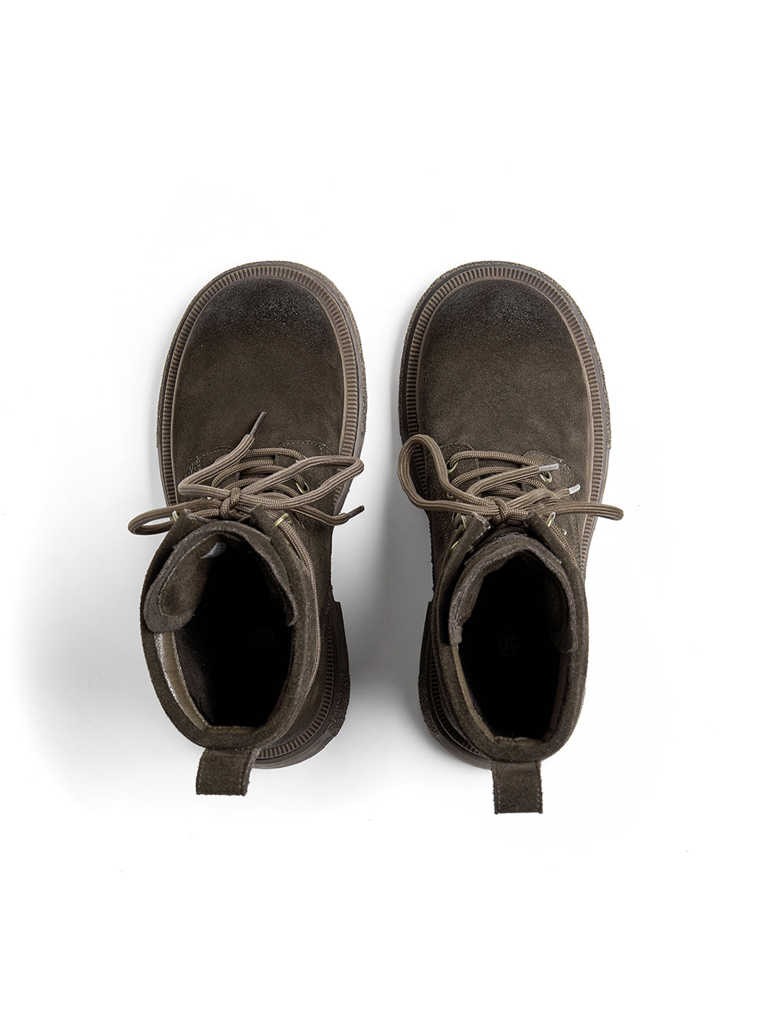 Brown Distressed Platform Combat Boots - Skipkicks