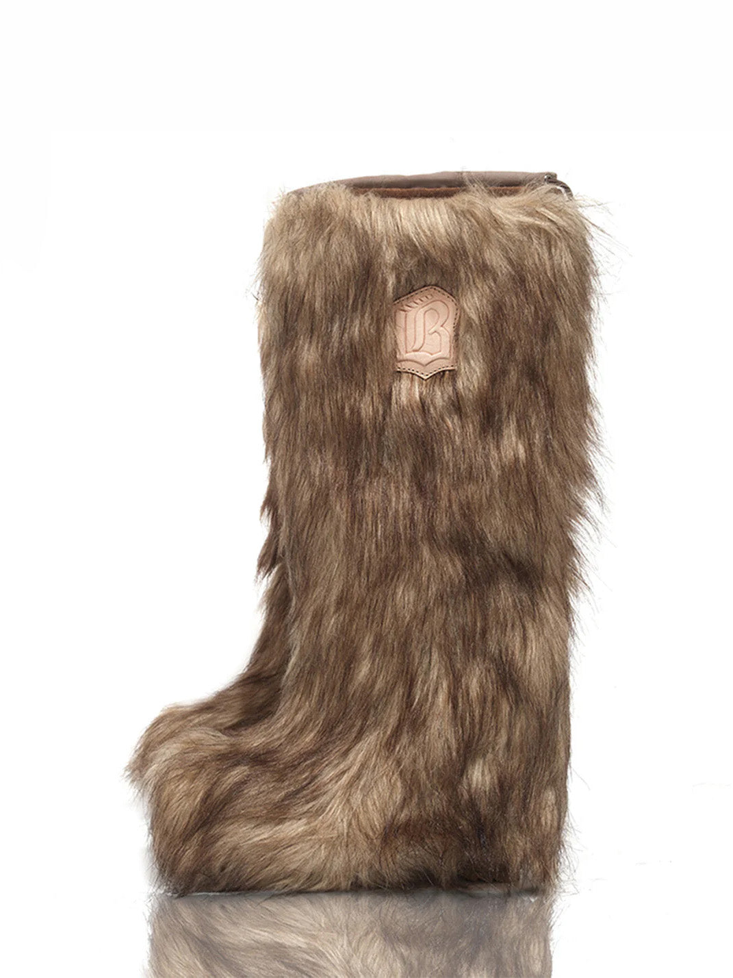 Brown Faux-Fur Knee-High Boots - Skipkicks