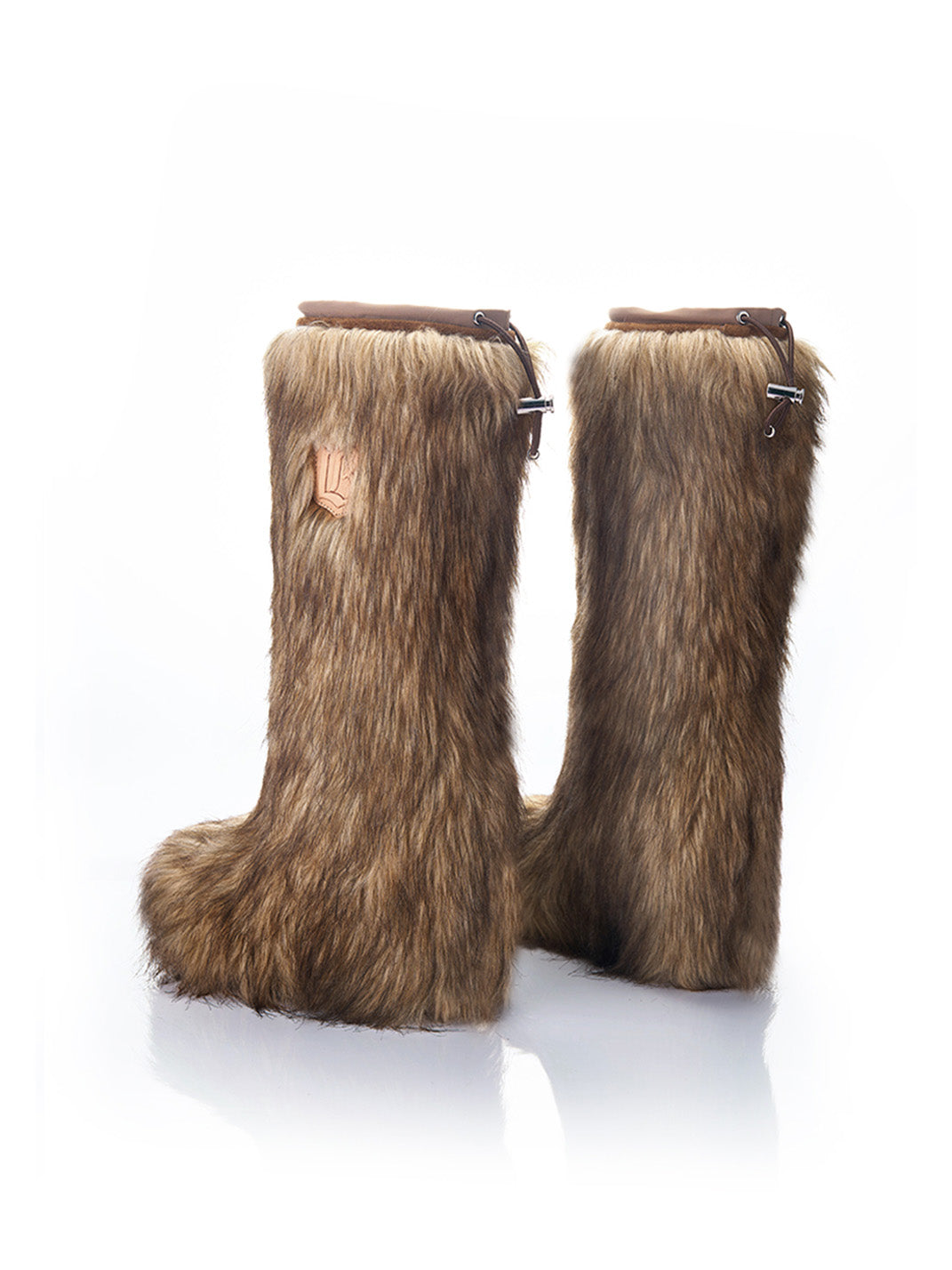 Brown Faux-Fur Knee-High Boots - Skipkicks