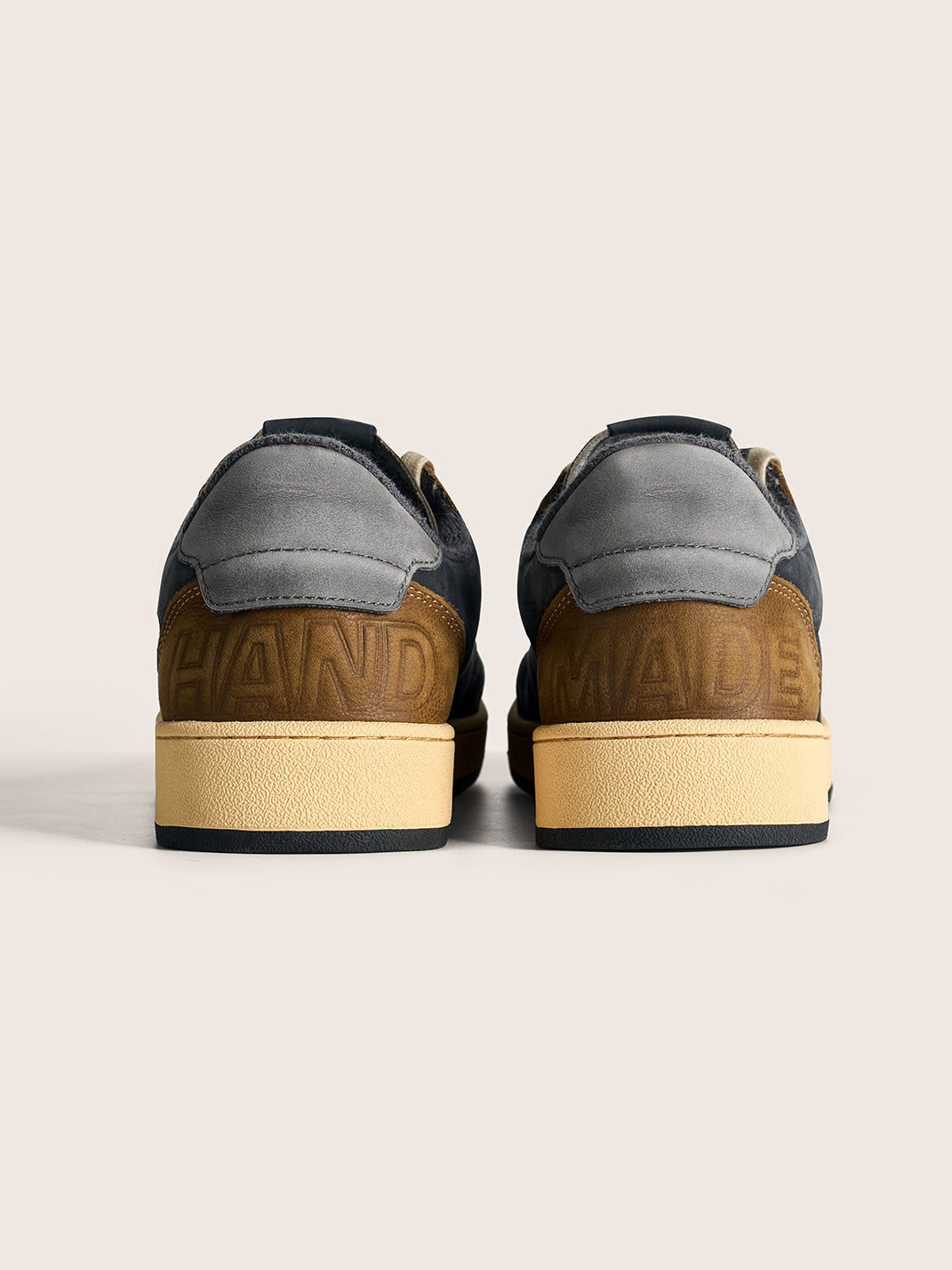 Brown Star Panel Retro Low-Top Sneakers - Skipkicks