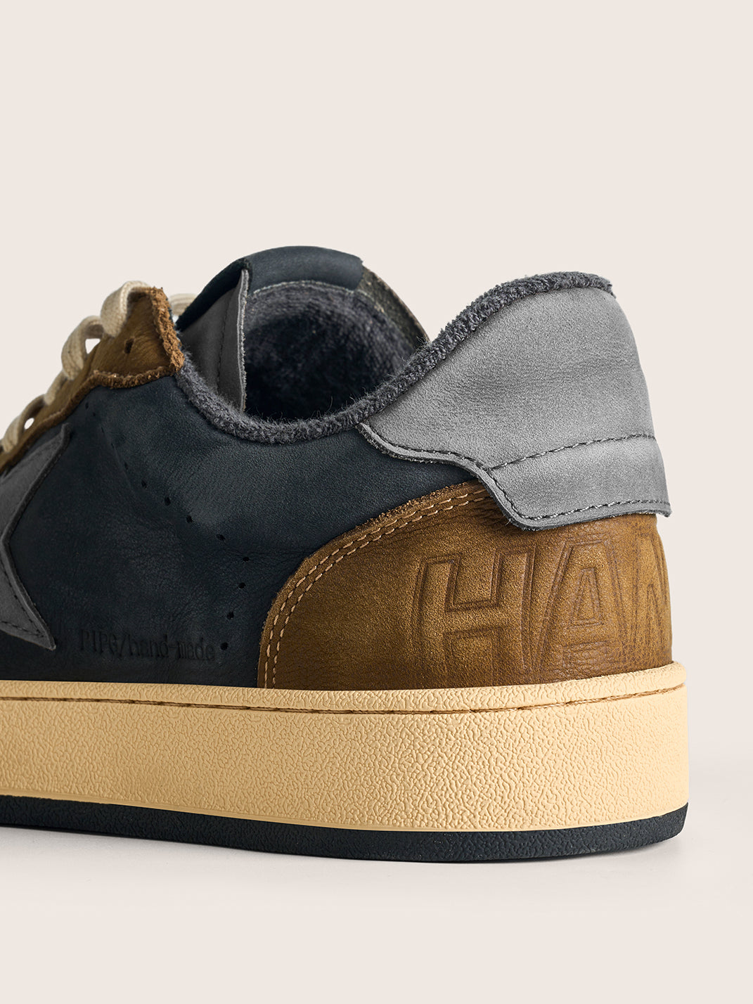 Brown Star Panel Retro Low-Top Sneakers - Skipkicks