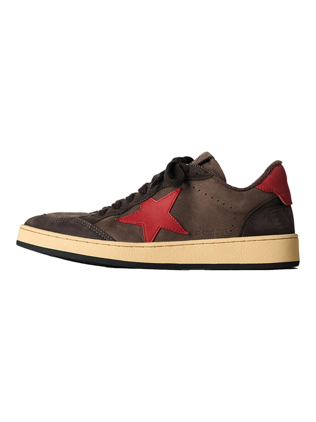 Brown Star Panel Retro Low-Top Sneakers - Skipkicks