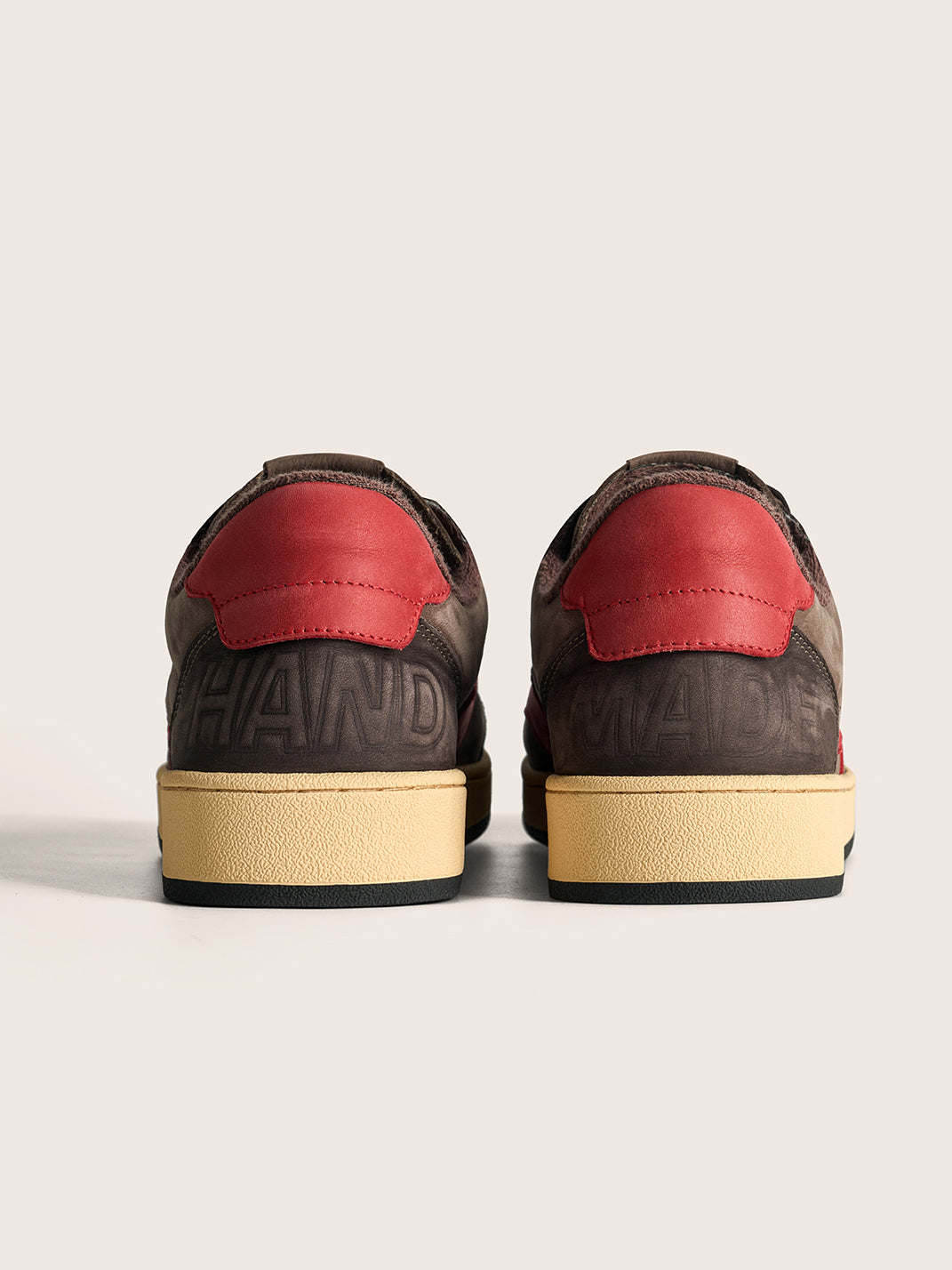 Brown Star Panel Retro Low-Top Sneakers - Skipkicks