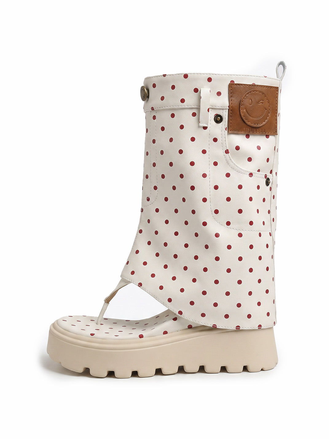 Thong Platform Knee-High Roman Sandal Boots - Skipkicks
