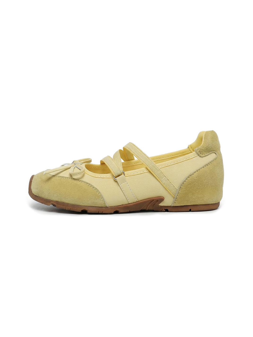 Sheer Mesh-Strap Mary Jane Ballet Flats - Skipkicks