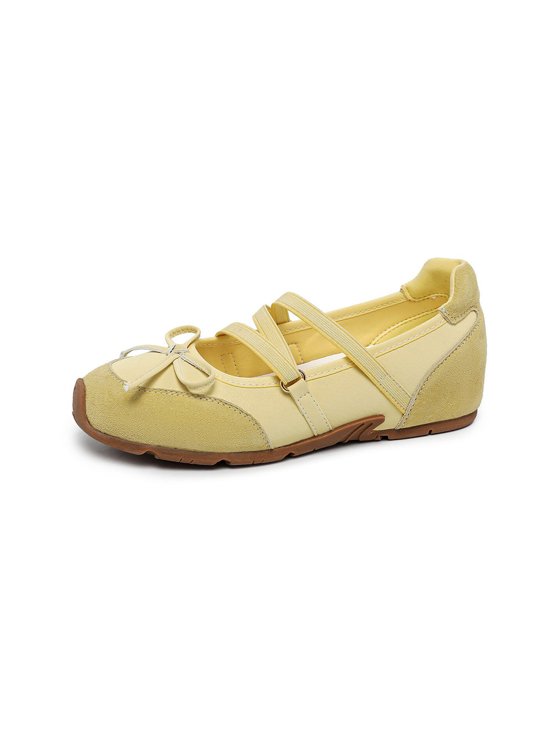 Sheer Mesh-Strap Mary Jane Ballet Flats - Skipkicks