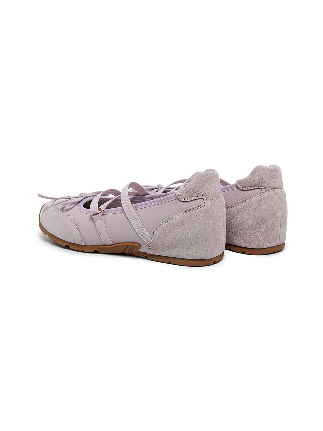 Sheer Mesh-Strap Mary Jane Ballet Flats - Skipkicks