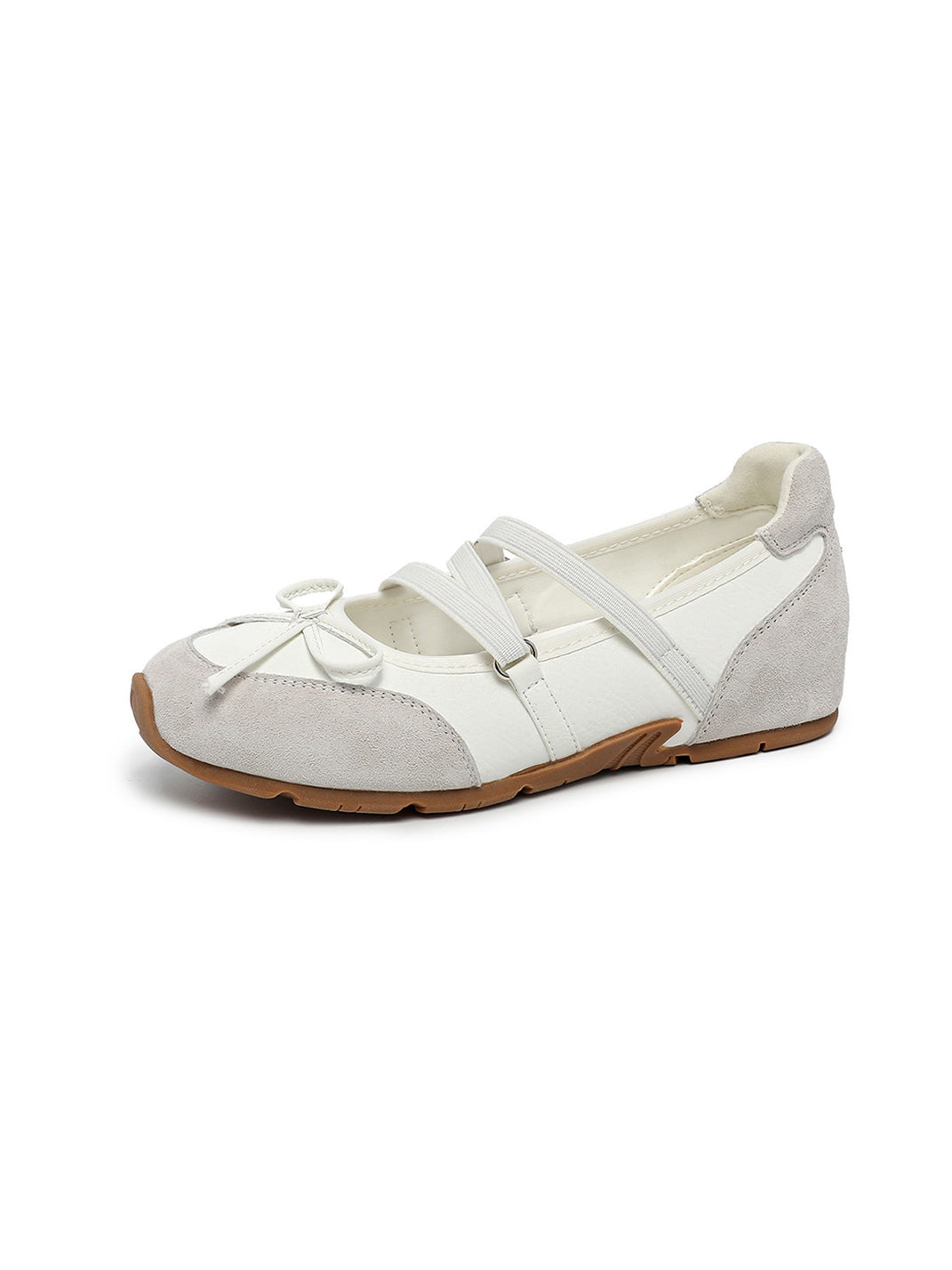 Sheer Mesh-Strap Mary Jane Ballet Flats - Skipkicks