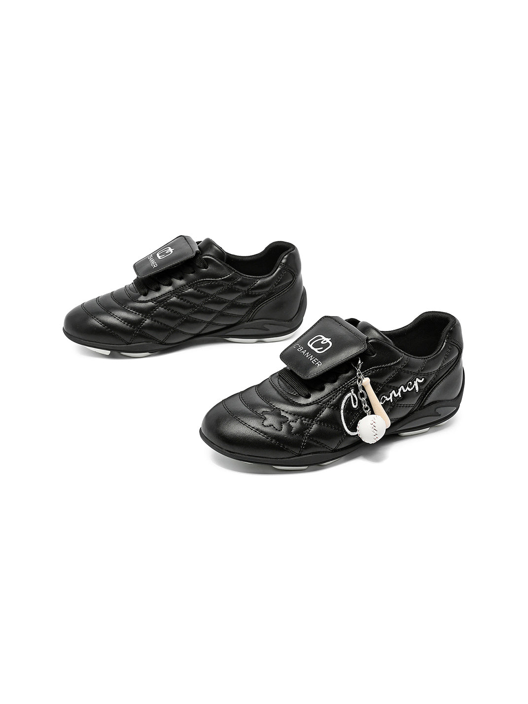 Black Patent Foldover-Tongue Retro Sneakers - Skipkicks