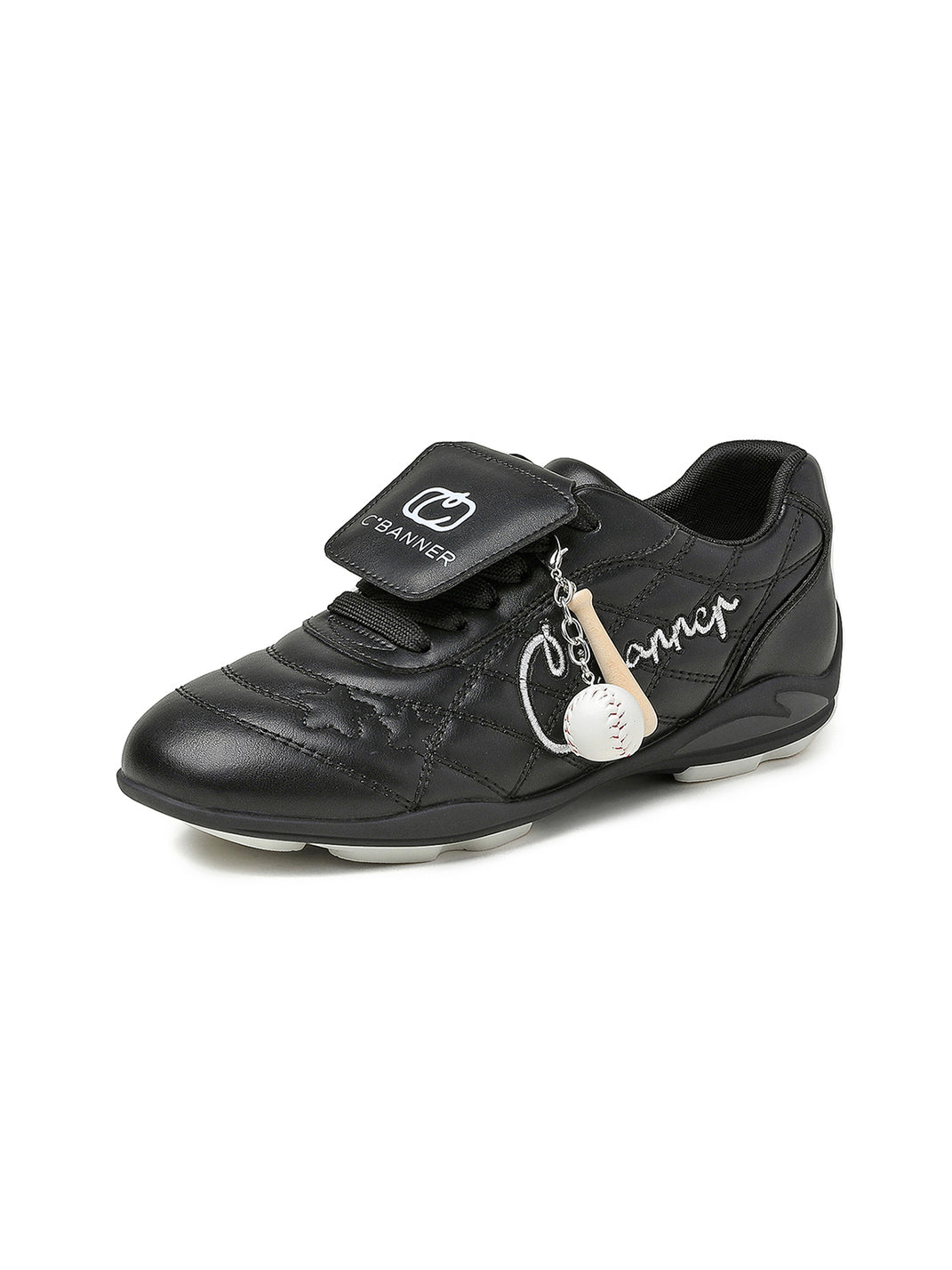 Black Patent Foldover-Tongue Retro Sneakers - Skipkicks