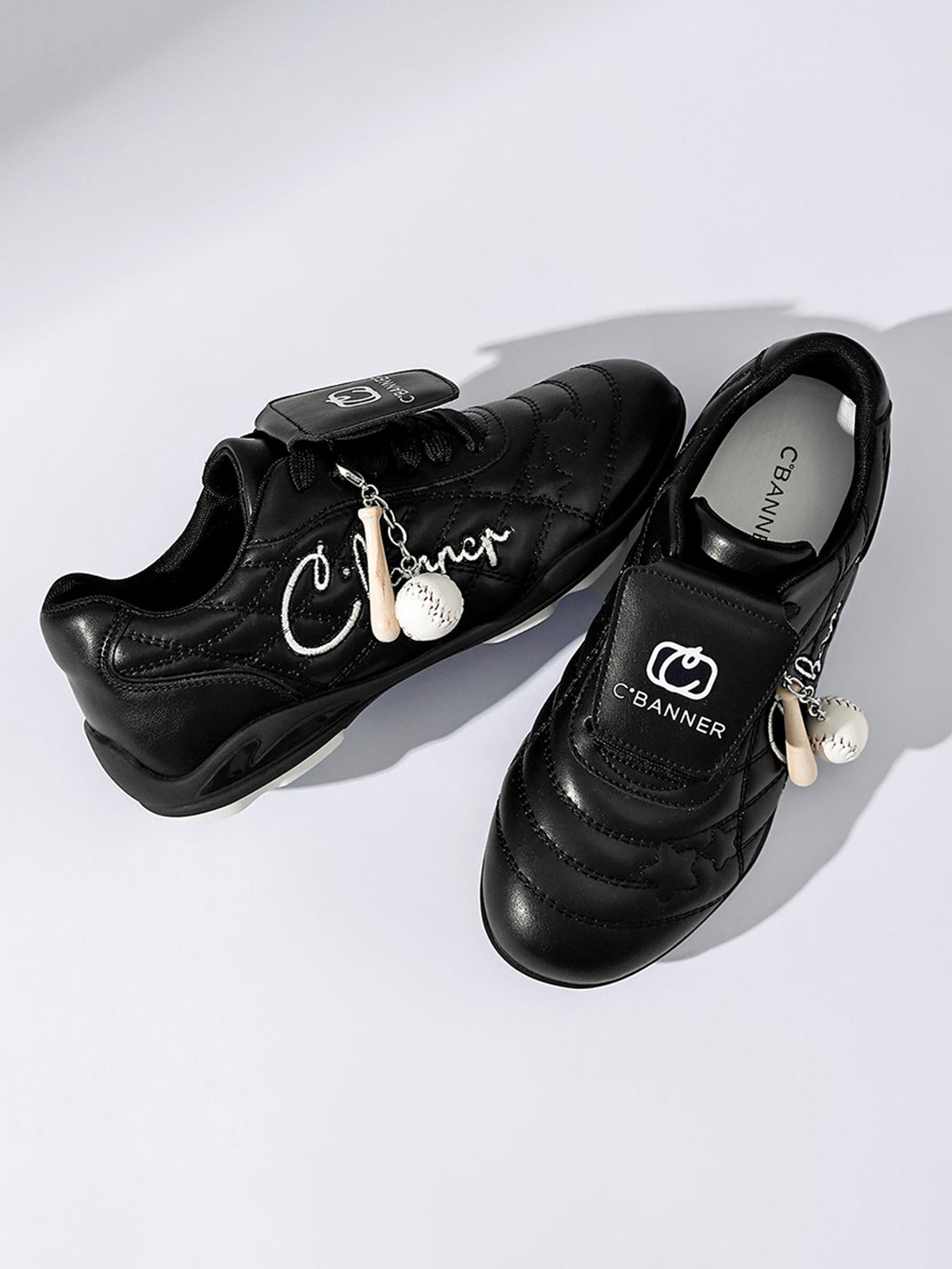 Black Patent Foldover-Tongue Retro Sneakers - Skipkicks