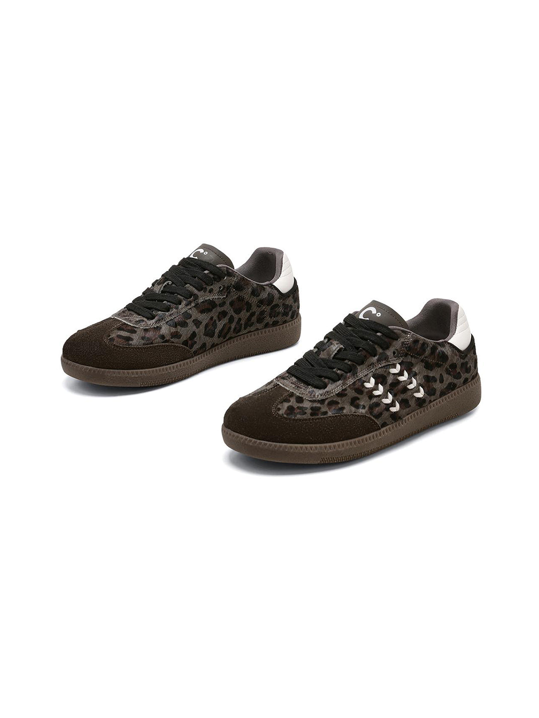 Forest Leopard-Print Gum-Sole Low-Top Sneakers - Skipkicks