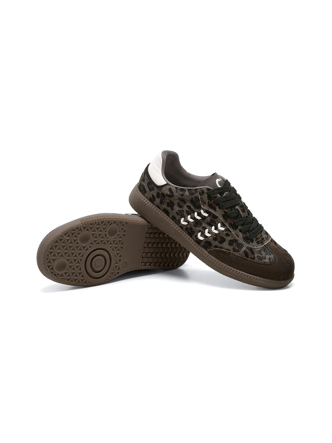 Forest Leopard-Print Gum-Sole Low-Top Sneakers - Skipkicks