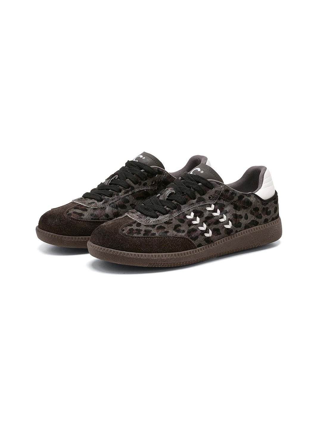 Forest Leopard-Print Gum-Sole Low-Top Sneakers - Skipkicks