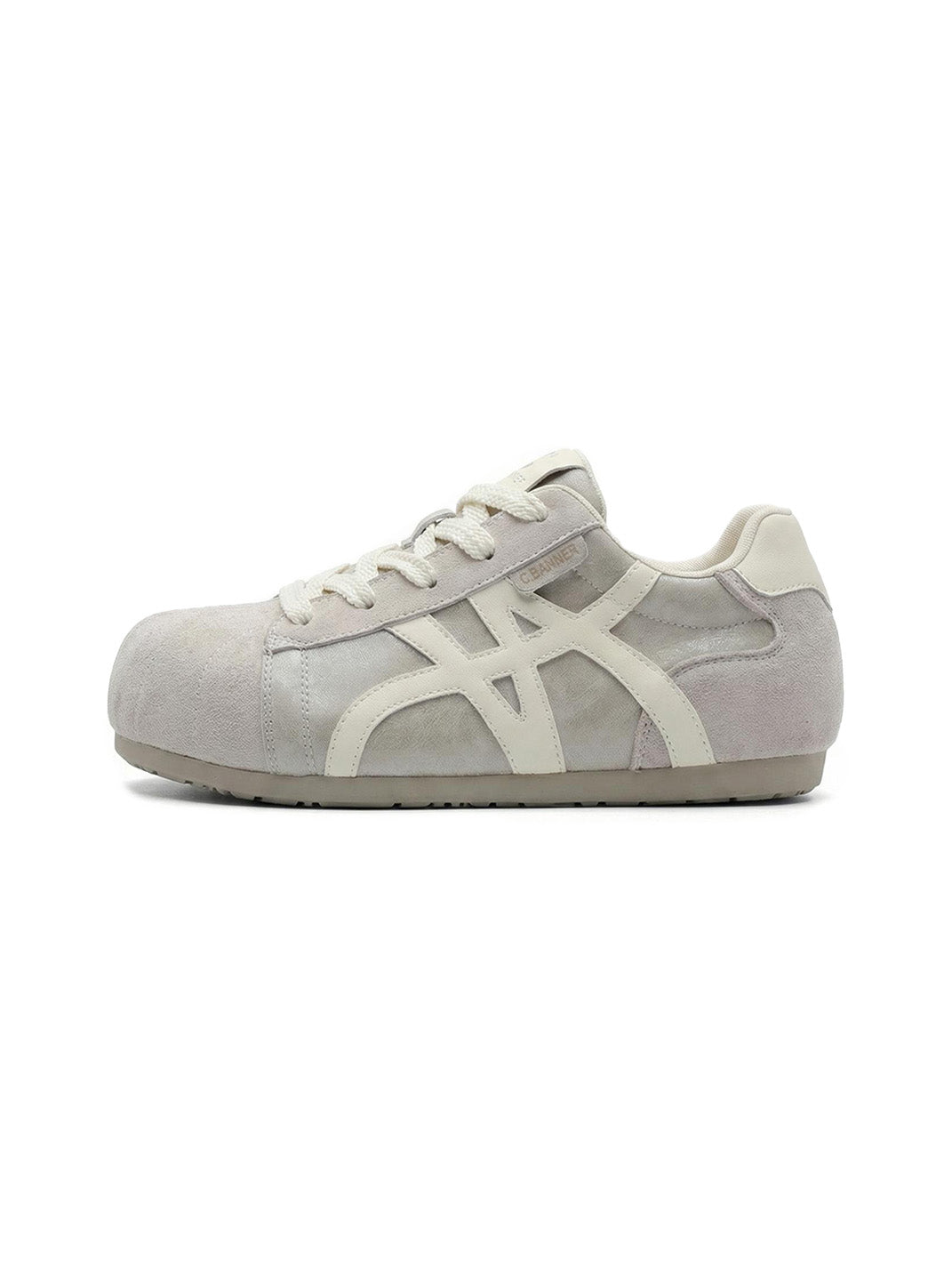 Leopard-Panel Gum-Sole Retro Trainers - Skipkicks