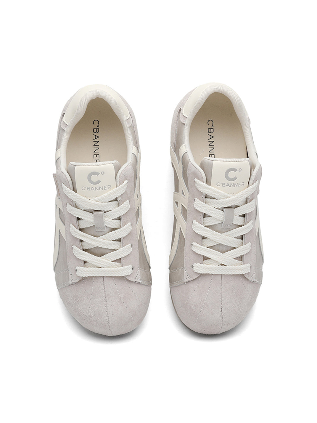 Leopard-Panel Gum-Sole Retro Trainers - Skipkicks