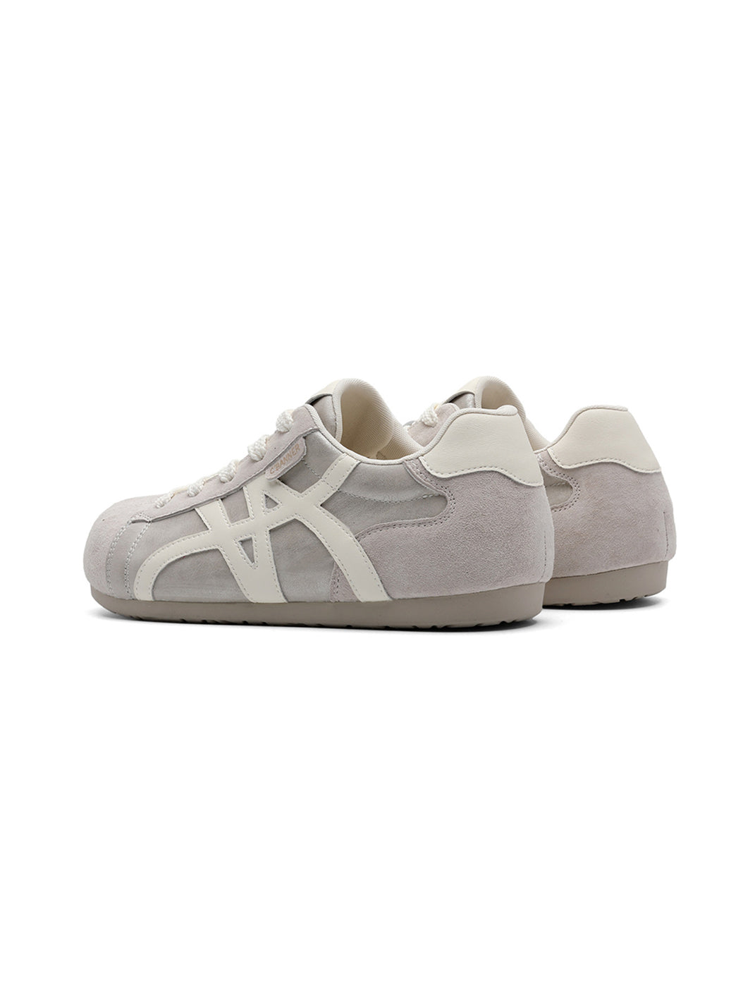 Leopard-Panel Gum-Sole Retro Trainers - Skipkicks