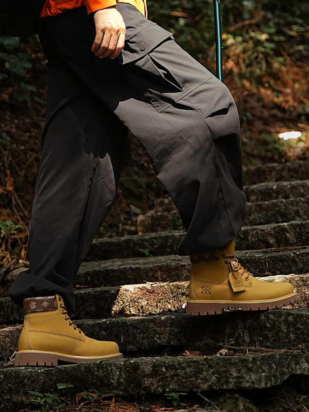 Wheat Contrast-Stitch Lug-Sole Work Boots - Skipkicks