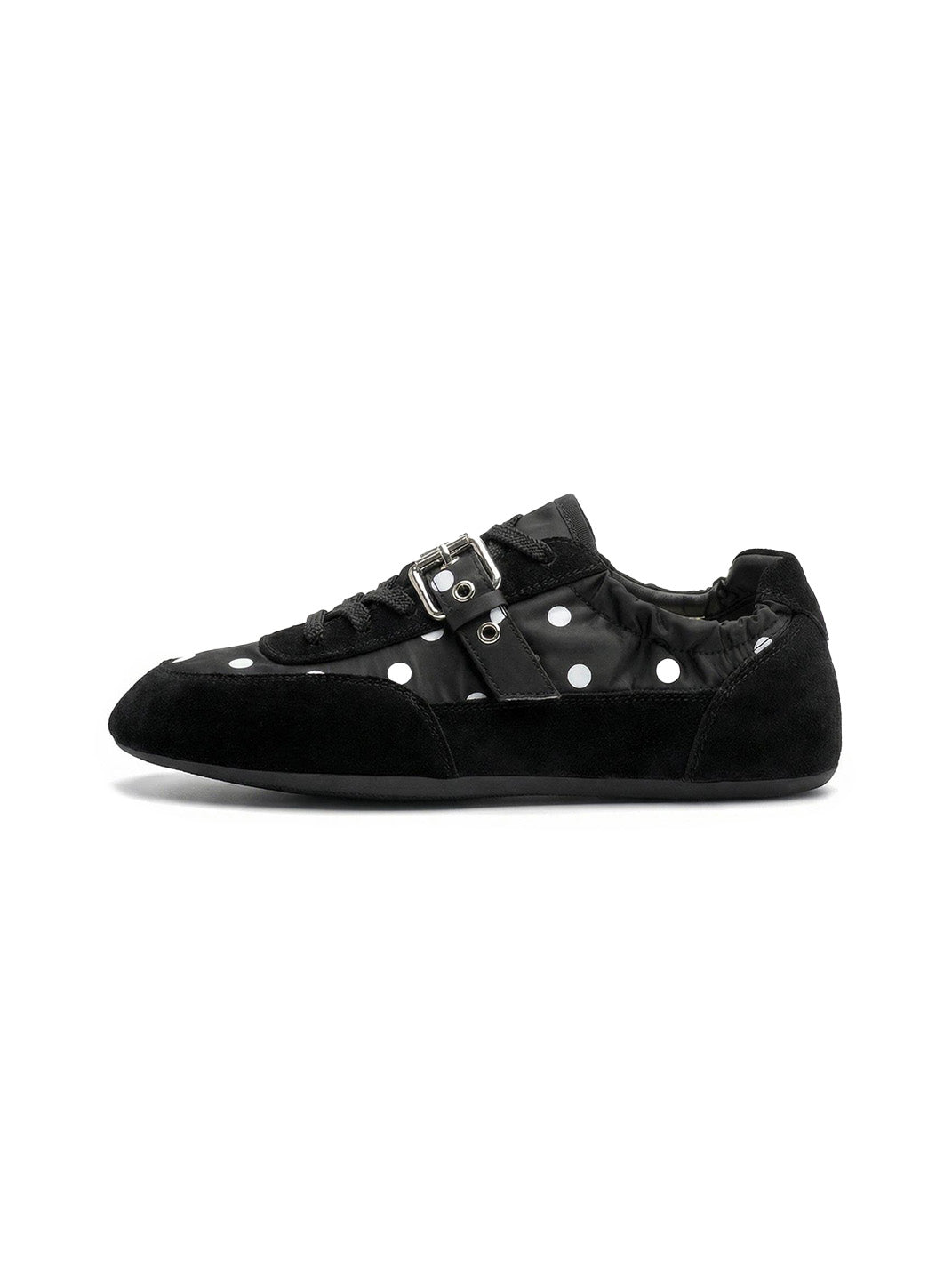 Polka-Dot Strap Low-Profile Ballet Sneakers - Skipkicks