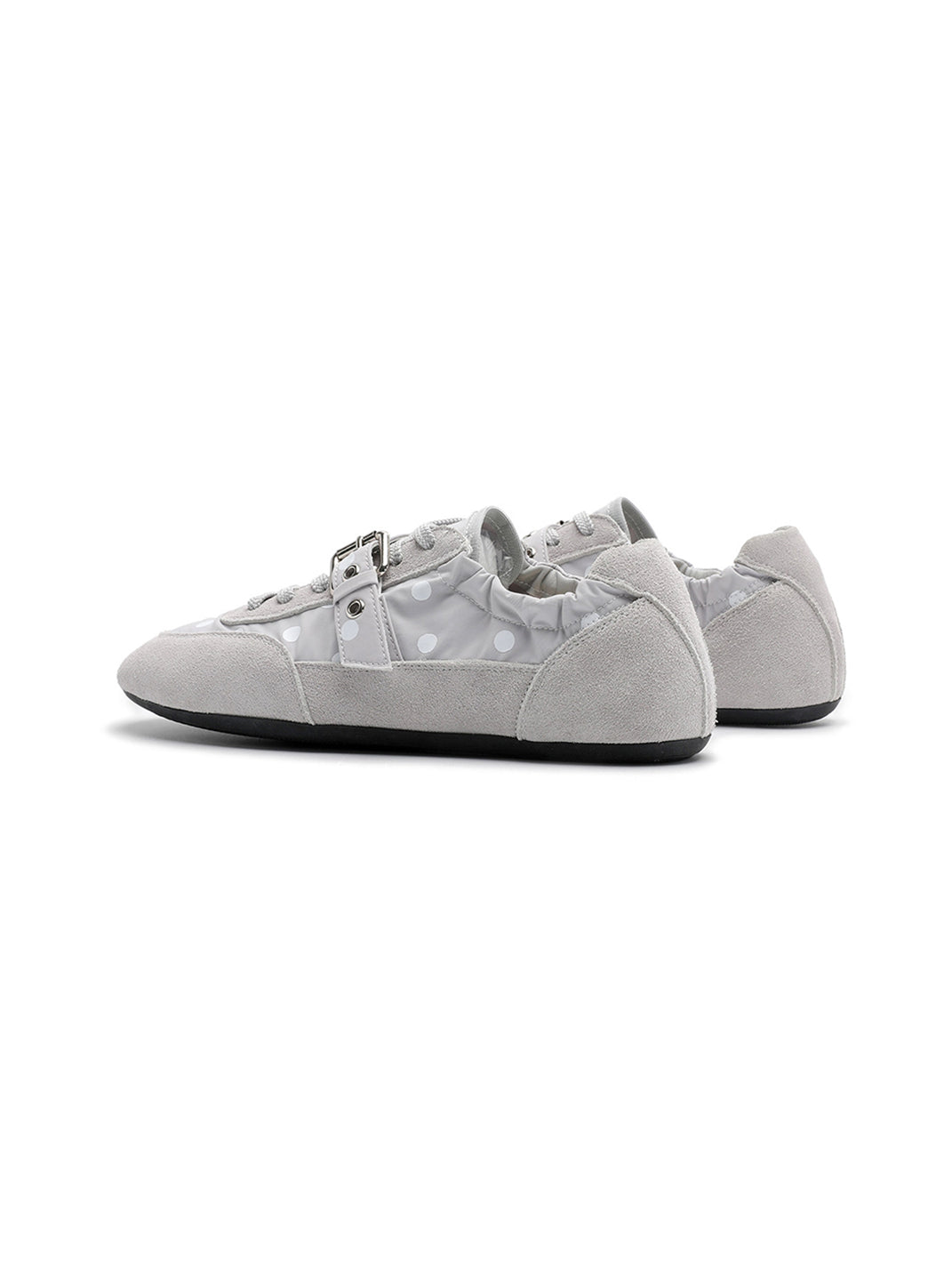 Polka-Dot Strap Low-Profile Ballet Sneakers - Skipkicks