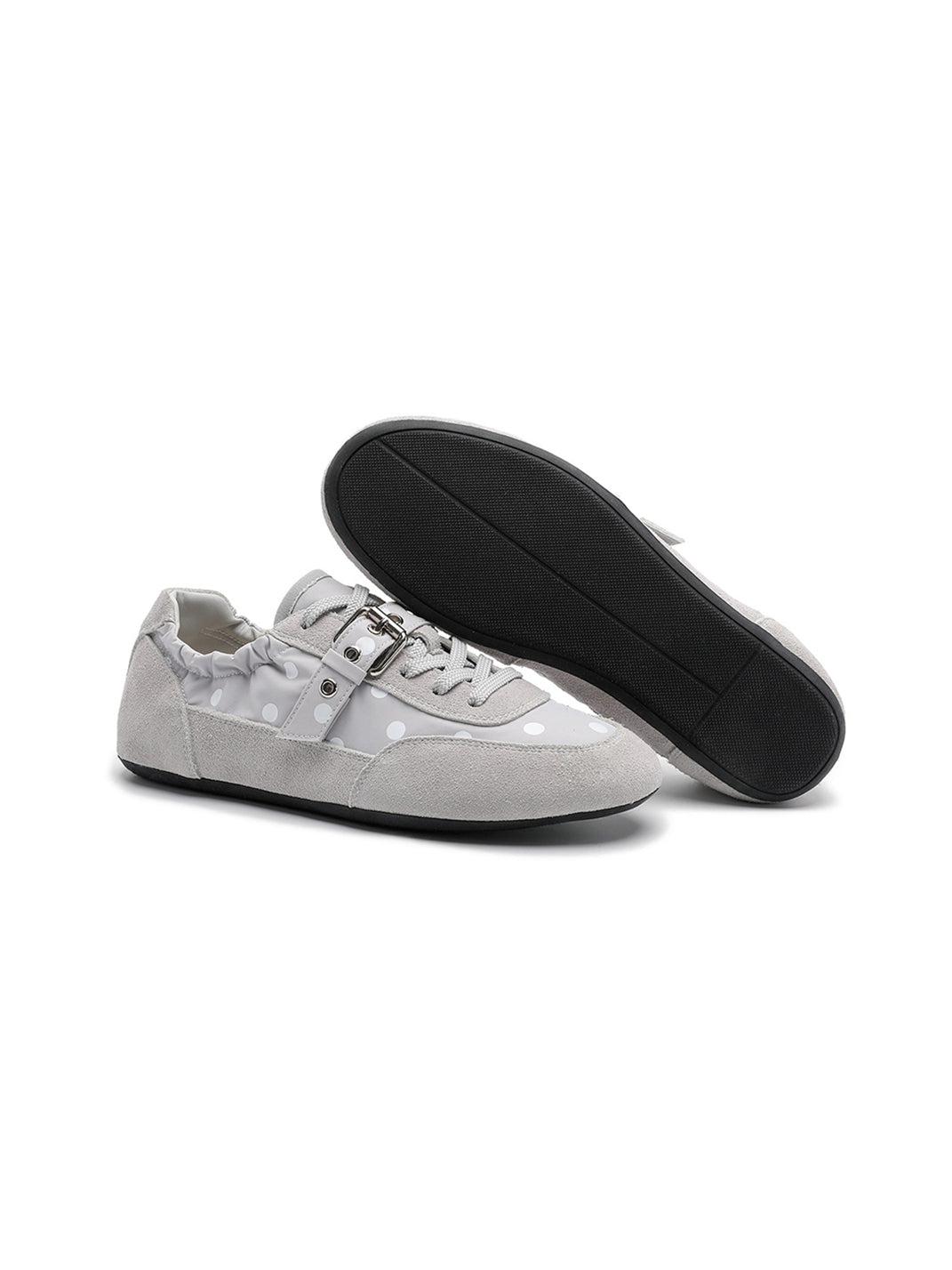 Polka-Dot Strap Low-Profile Ballet Sneakers - Skipkicks