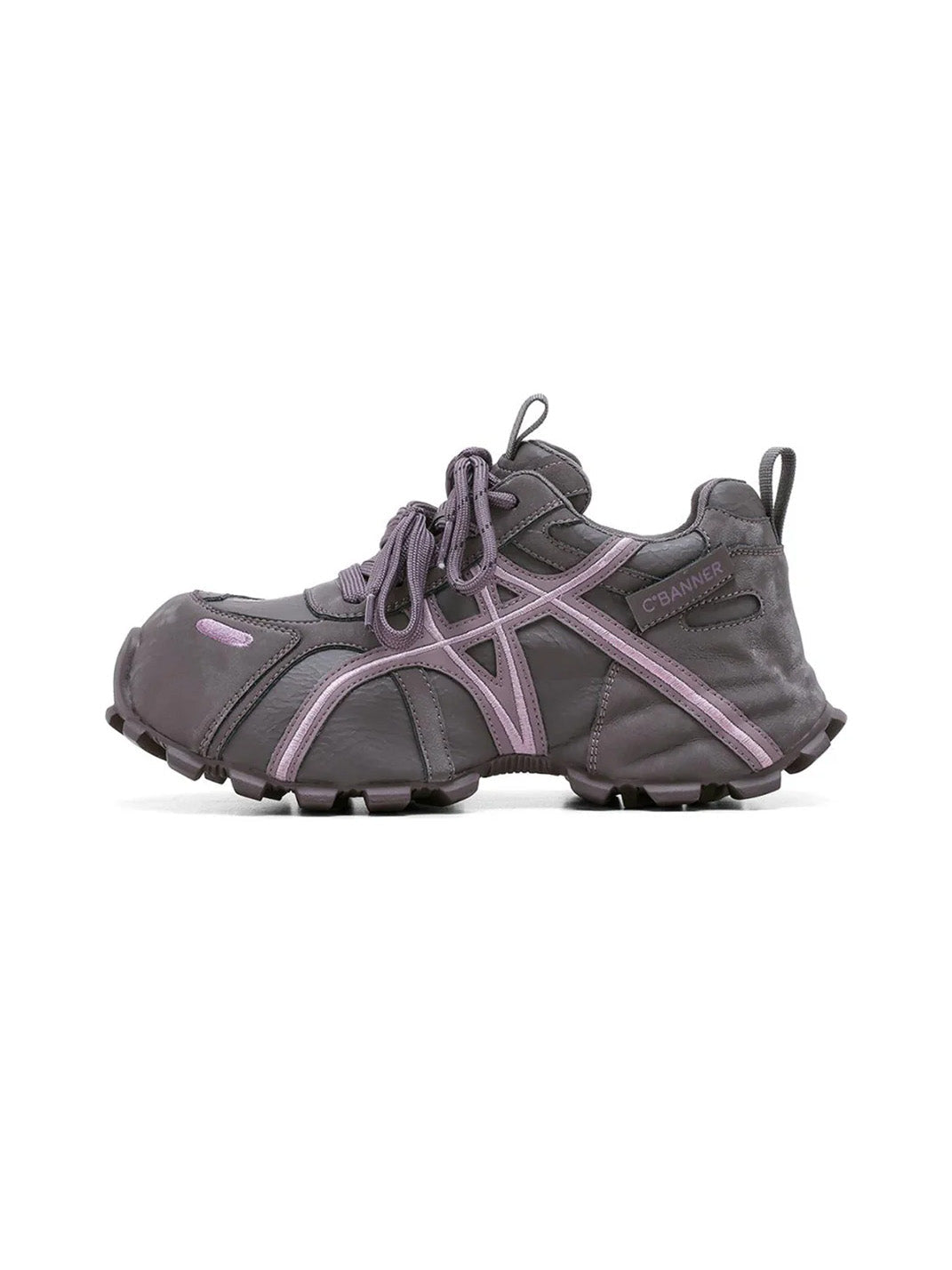 Purple Cross-Lace Technical Trail Sneakers - Skipkicks