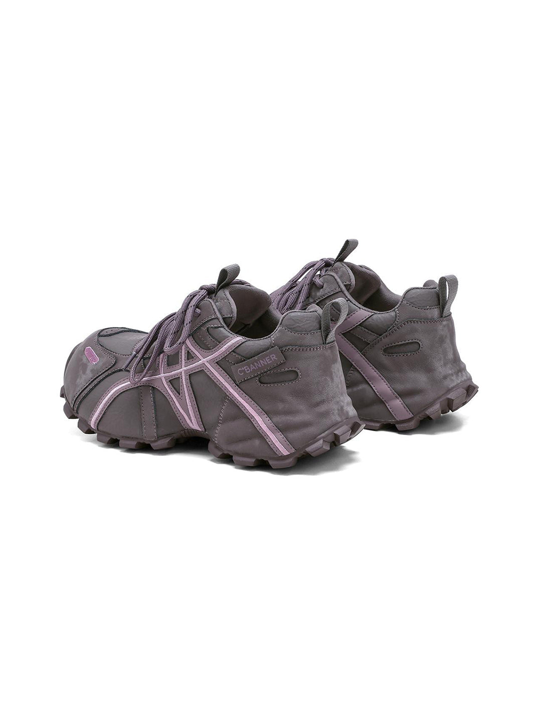 Purple Cross-Lace Technical Trail Sneakers - Skipkicks