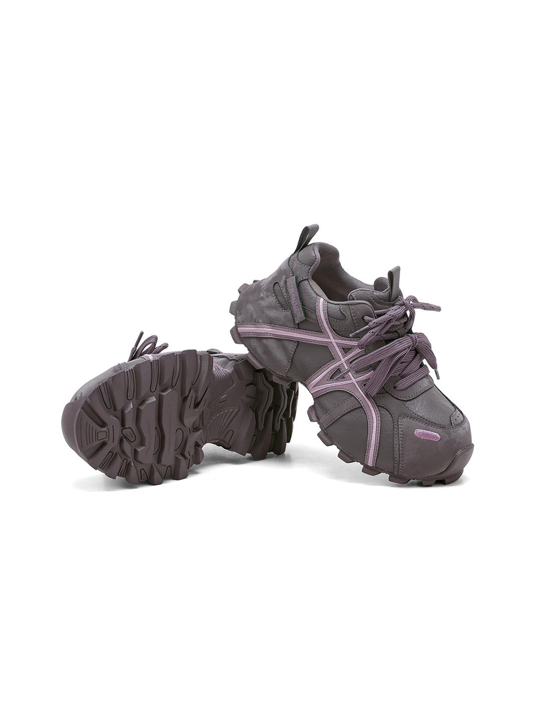 Purple Cross-Lace Technical Trail Sneakers - Skipkicks