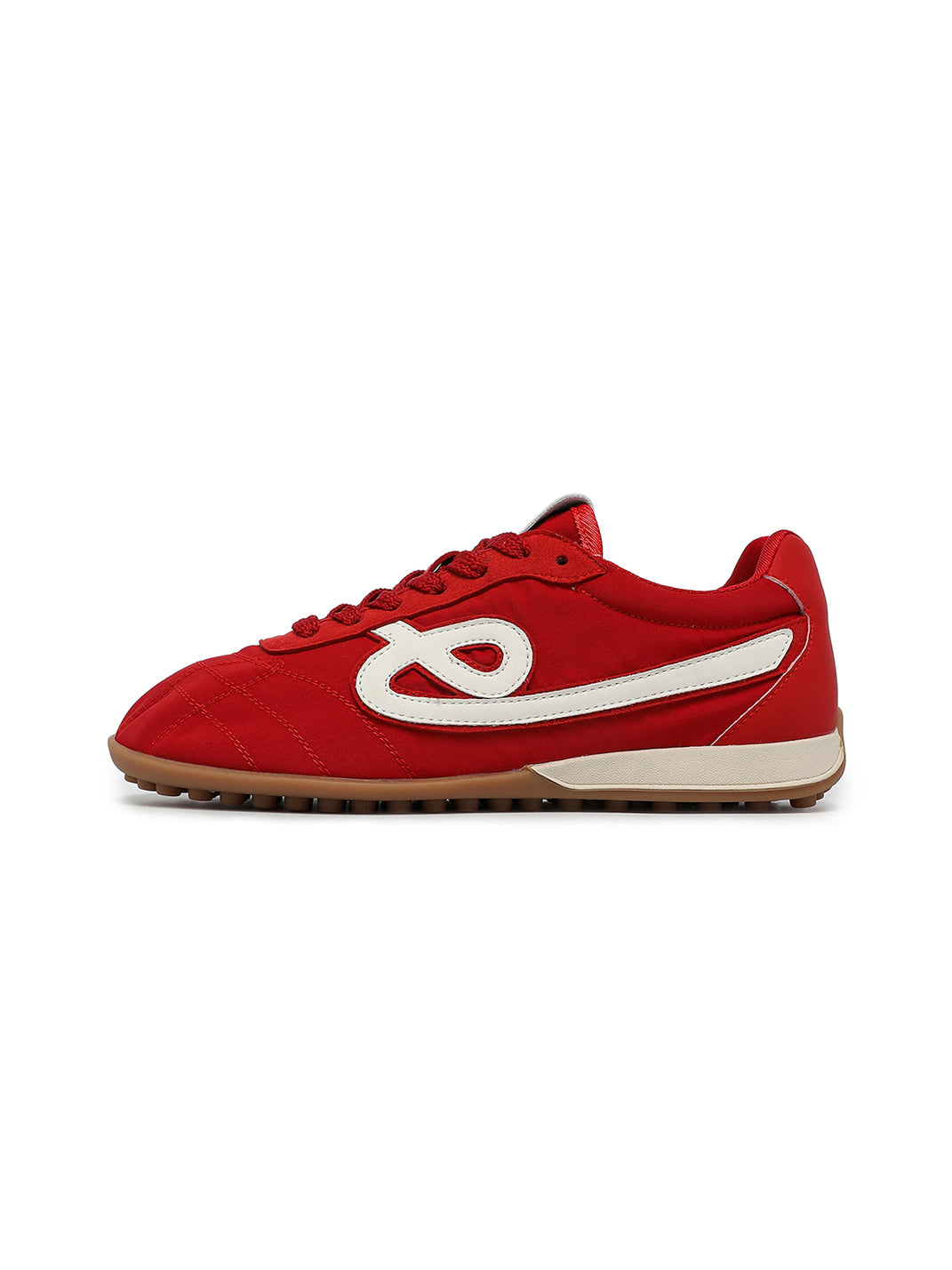 Crimson Quilted-Panel Gum-Sole Sneakers - Skipkicks