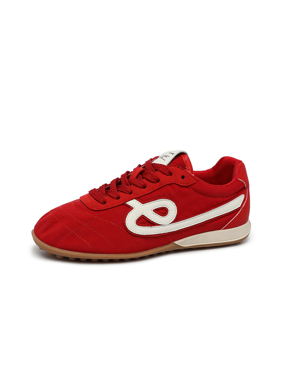 Crimson Quilted-Panel Gum-Sole Sneakers - Skipkicks