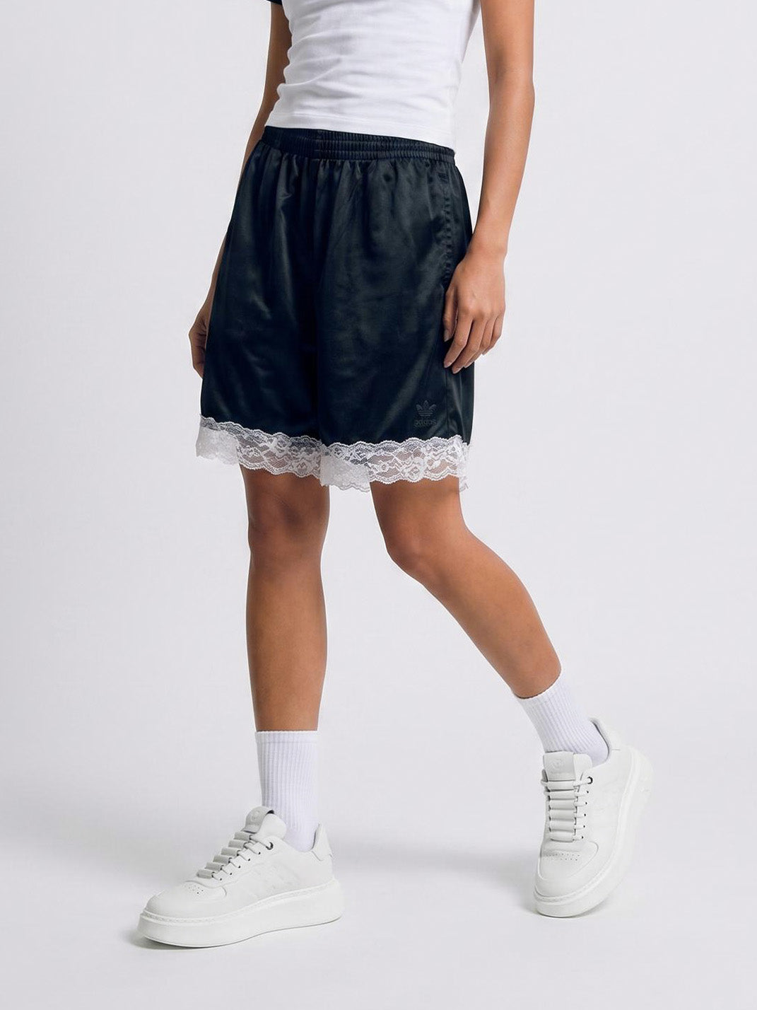 White Monogram-Texture Chunky Platform Sneakers - Skipkicks
