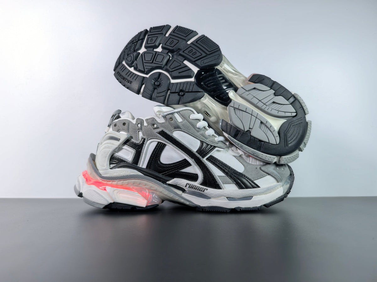 Balenciaga Triple S Sneaker – Triple White Leather & Mesh CUSTOM