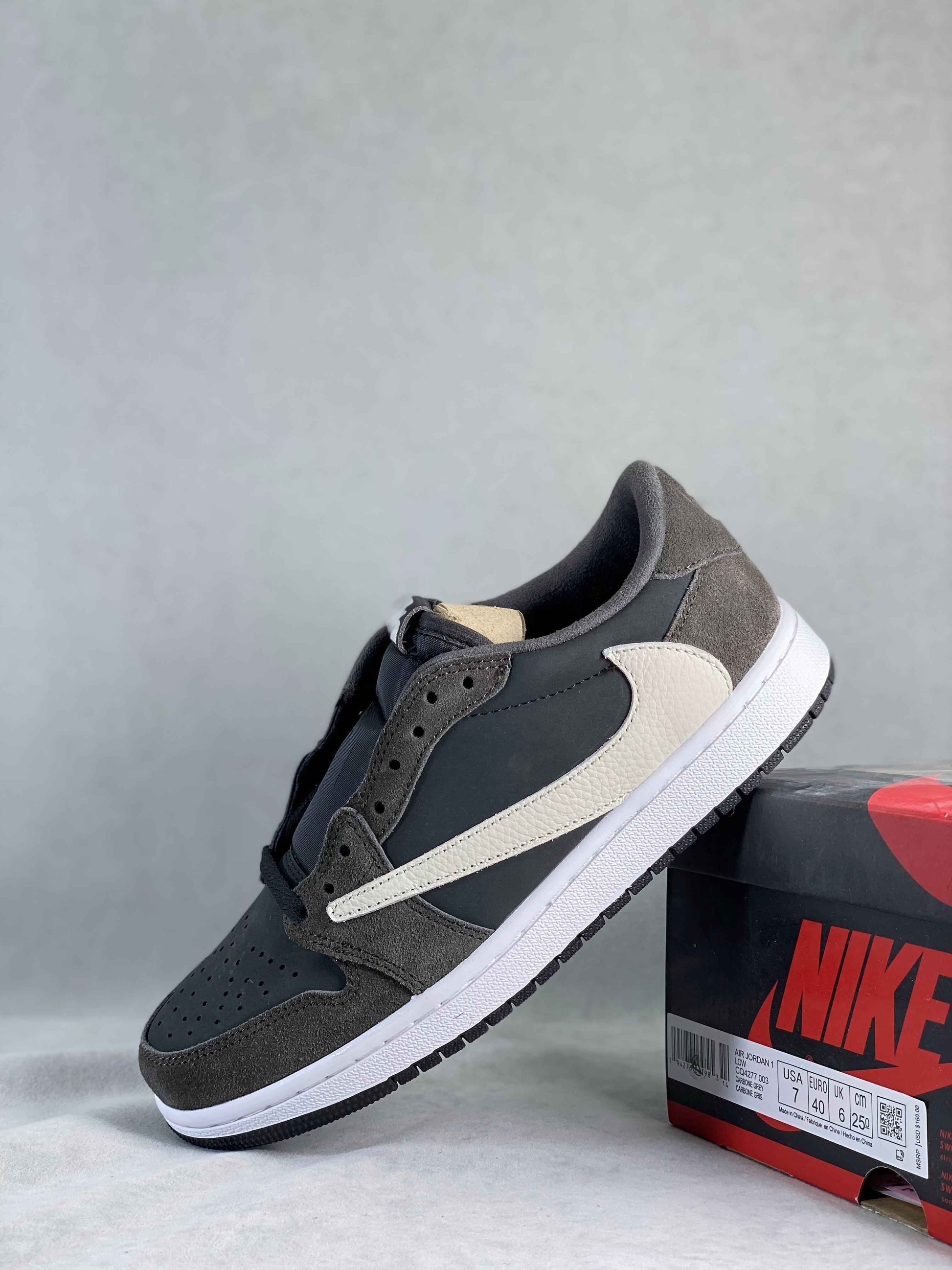 Custom Air Jordan 1 Low Travis Scott x Fragment CQ4277 003 Sneakers
