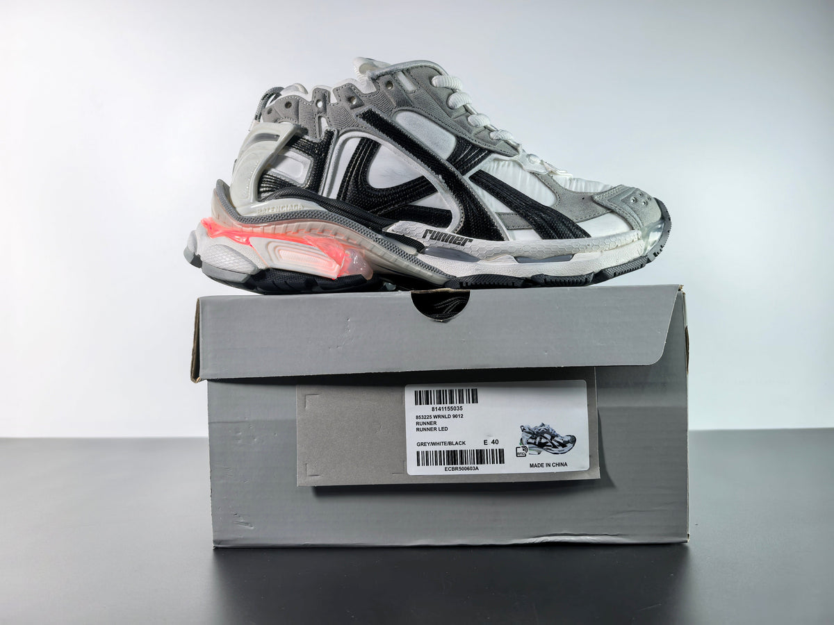 Balenciaga Triple S Sneaker – Triple White Leather & Mesh CUSTOM