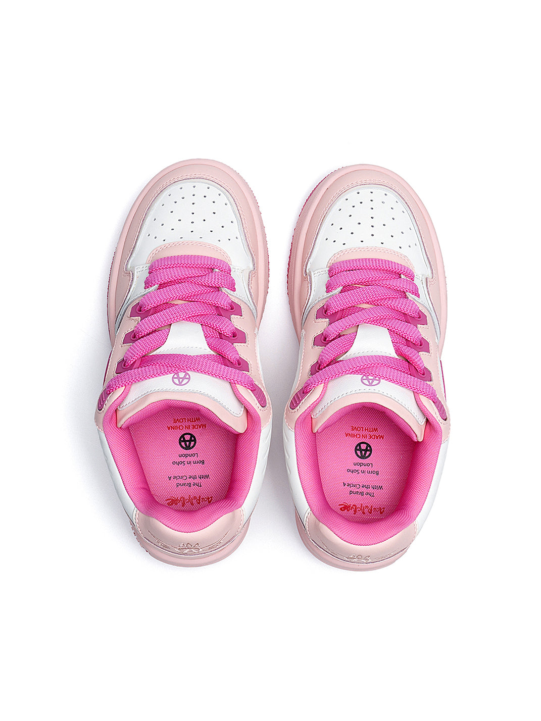 Circle-Logo Colorblock Skate Sneakers - Skipkicks