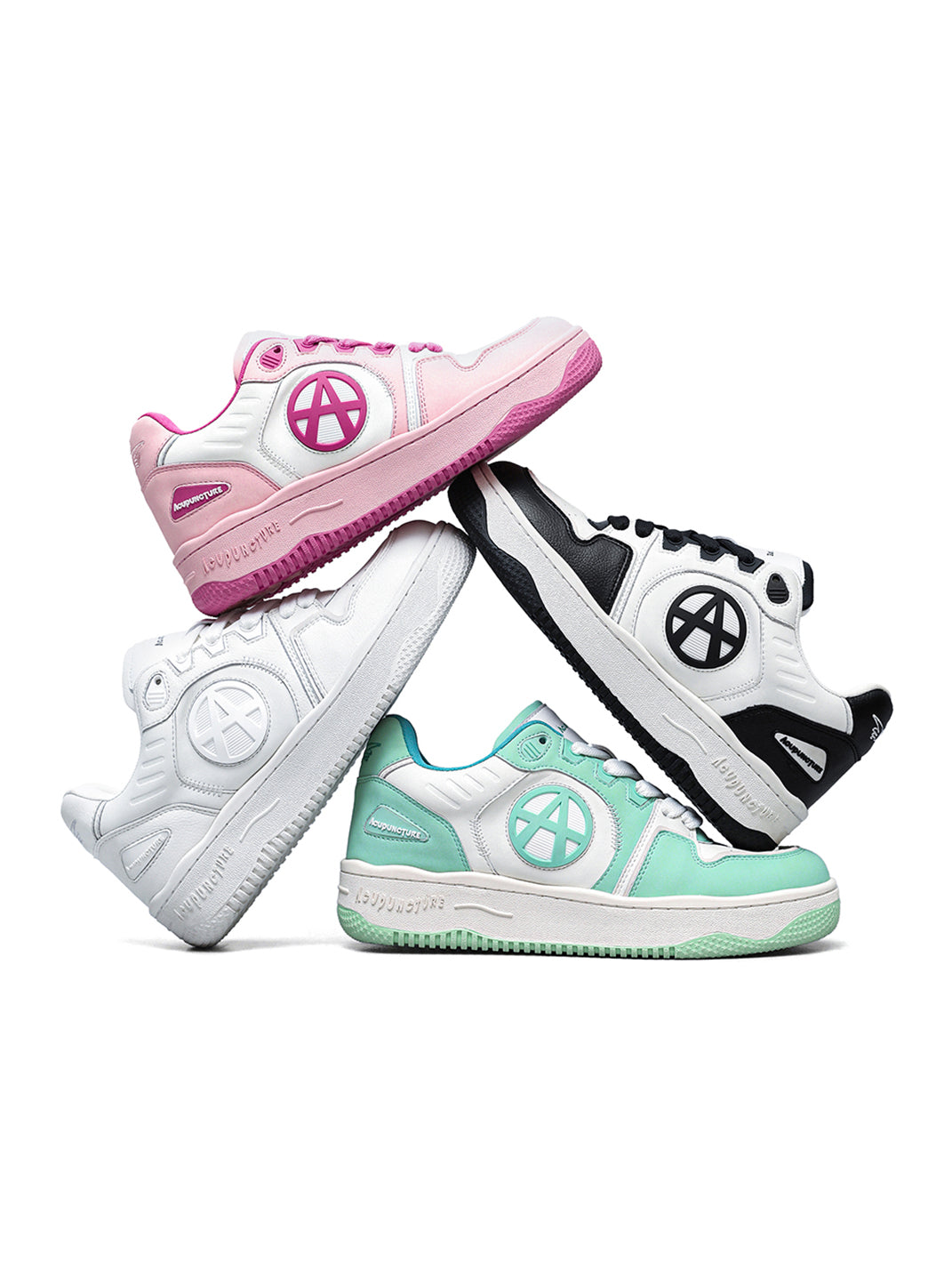 Circle-Logo Colorblock Skate Sneakers - Skipkicks