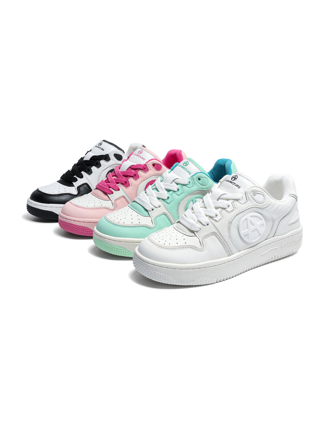 Circle-Logo Colorblock Skate Sneakers - Skipkicks