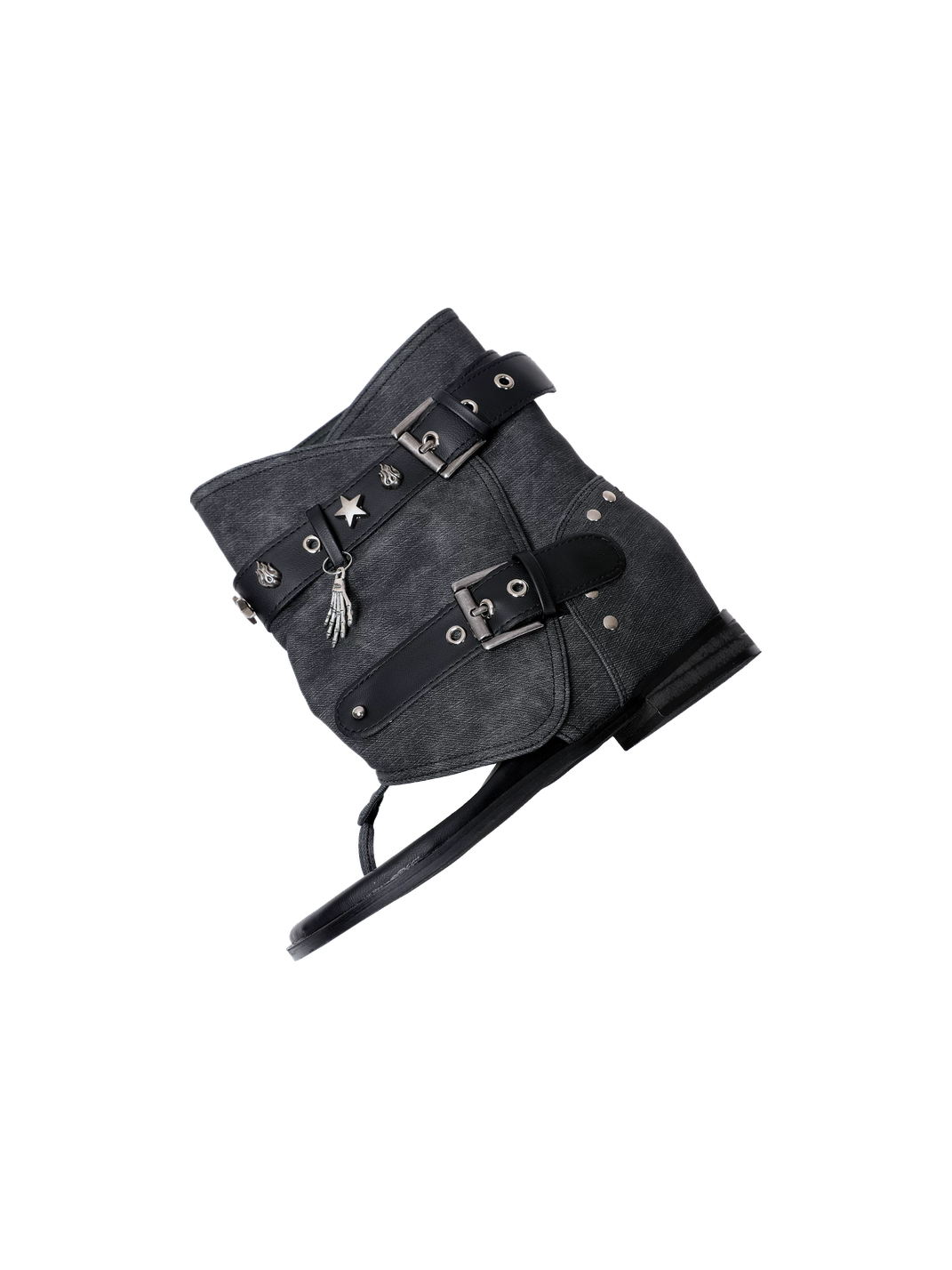 Denim Thong Buckle Ankle Sandal Boots - Skipkicks
