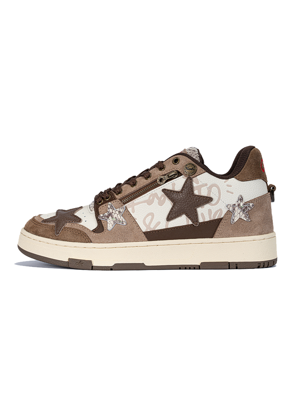 Distressed Denim Star Low-Top Sneakers - Skipkicks