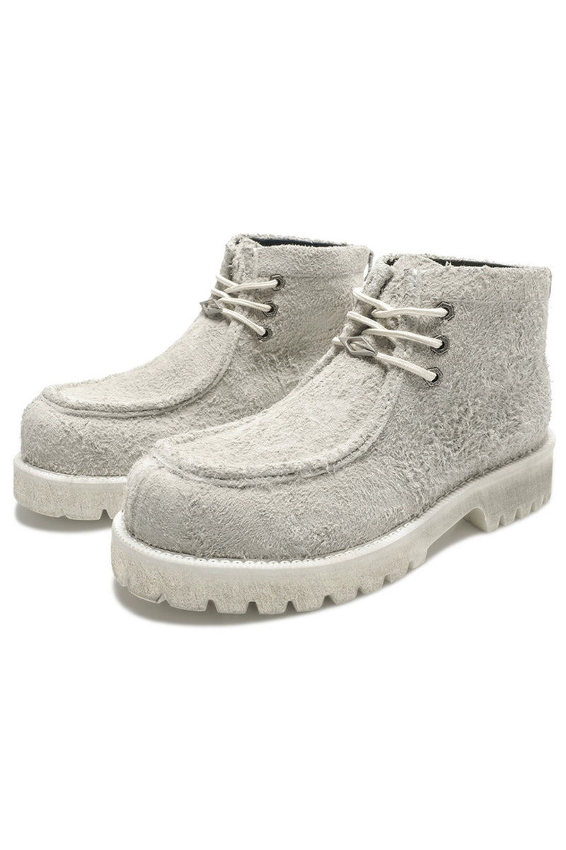 Shearling Moc Toe Lug Boots - Skipkicks