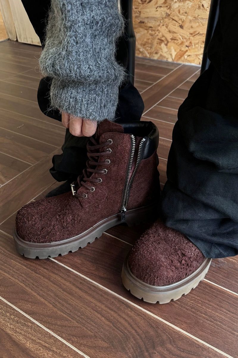 Terra Incognita Suede Lug-Sole Combat Boots - Skipkicks
